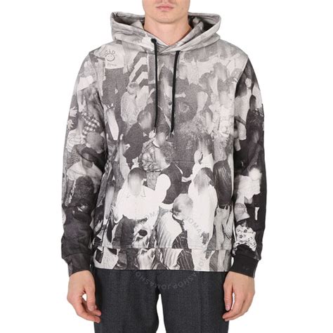 Burberry Men's Rave Print Cotton Hoodie, Size Small 